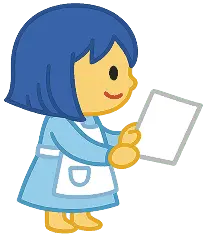 手順書を見ながら作業するハウスキーパー