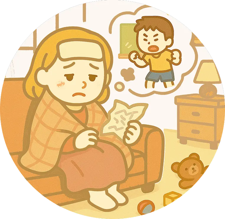 散らかったお部屋を片付ける時間がないママ